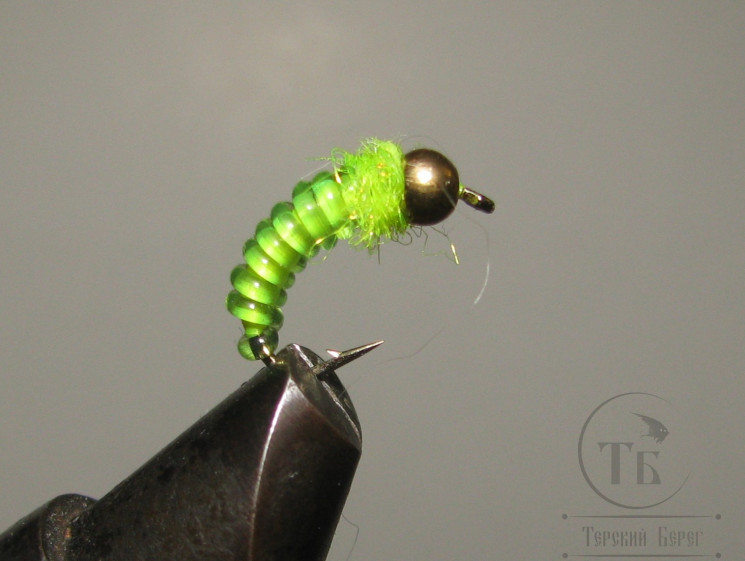 Муха нимфа Scud ( 15 ) GH Fl. Chartreuse Sil. Nymph крючок scud № 12