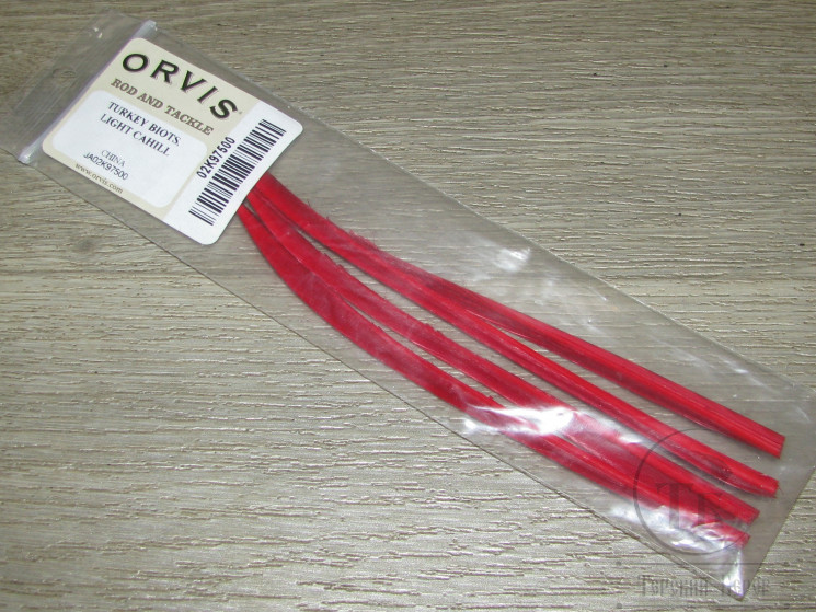 Перо индюка биот красный / Turkey Biot Red Orvis