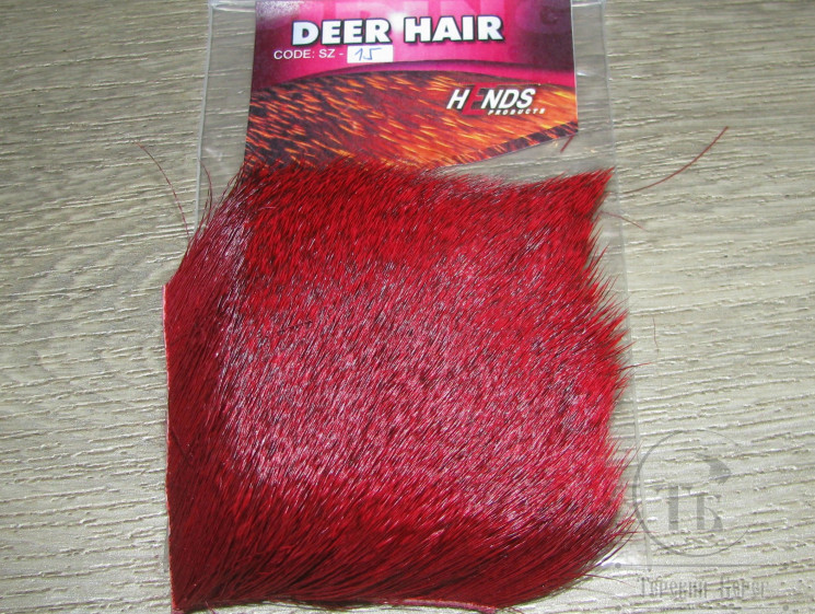 Мех оленя Deer Hair Red № 15 HENDS  5 x 5 cm