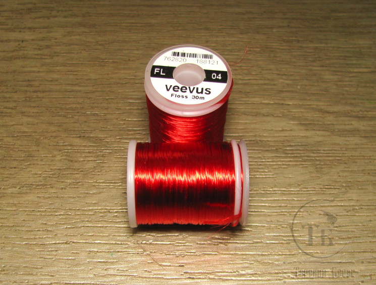 Искусственный шелк Floss Red 30 m. Veevus