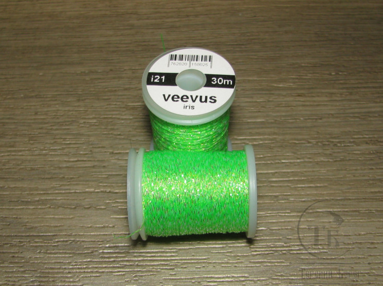 Материал для намотки тел и сегментов Iridescent Thread Fl. Chartreuse Veevus