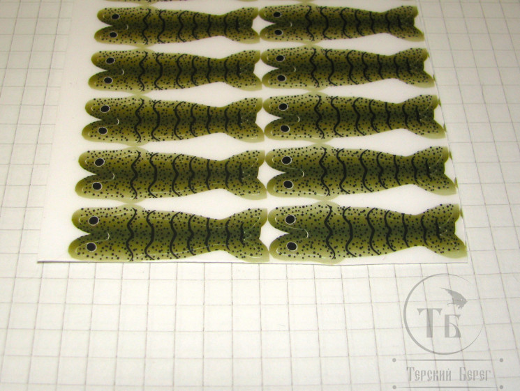 Спинки креветок Shrimp Shell Skeleton MD 12 pcs Olive