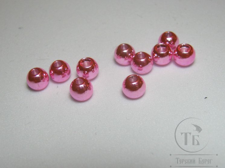 Шарик (головка) диам. 4,8 мм латунь Metallic Lt. Pink (10шт)