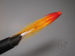 Муха лососёвая с "английским крылом" WG tube Mt. ( 29 A1 ) D 2,6 медь 1 1/4 дюйма Fl. Orange / Red