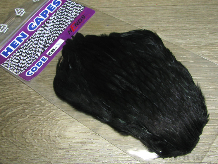 Скальп курицы Indian Hen Cape Black / Чёрный Hends