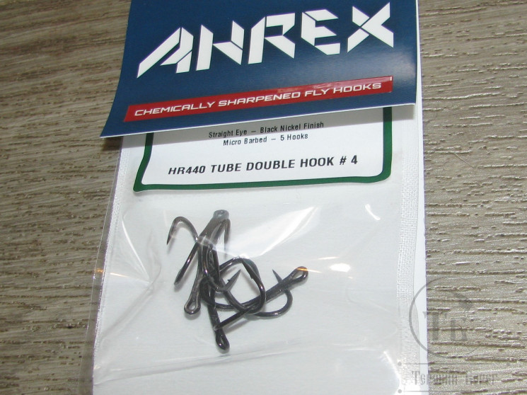 Крючок двойник трубочный AHREX HR440 Tube Double # 4 ( 5 шт. )