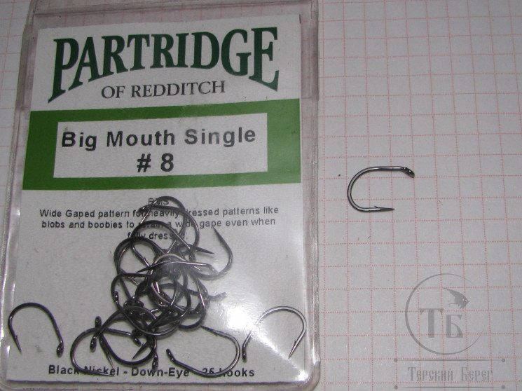 Крючки Partridge BMN Big Mount Nymph № 8 ( 25 шт )
