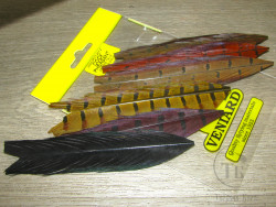Набор отрезков центрального пера охотничьего фазана (6  цветов) Ringneck Pheasant  Centre Tail Extracted Mixed  Veniard