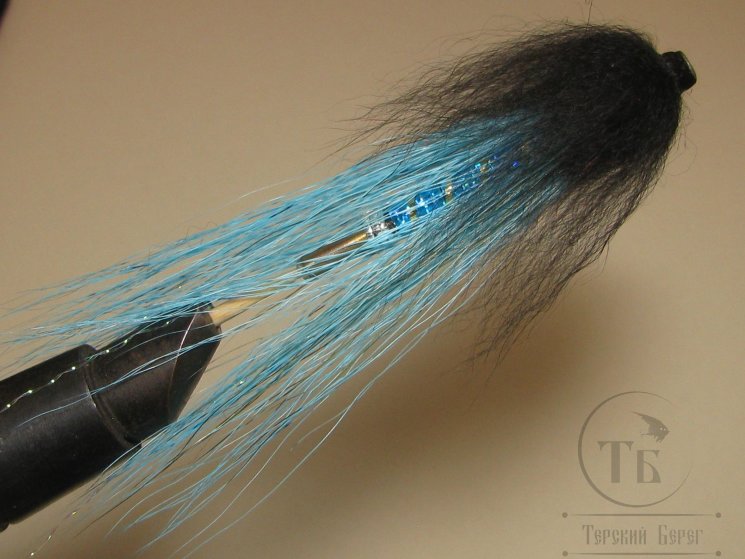 Муха лососёвая с "английским крылом" WG tube Mt. ( 51 C ) D 3.0 медь 1 1/4 дюйма Black Silver Doc Blue 