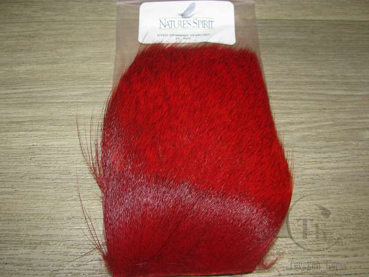 Мех годовалого лося Dyed Spinning Yearling Red 7х 9 Natures Spirit 