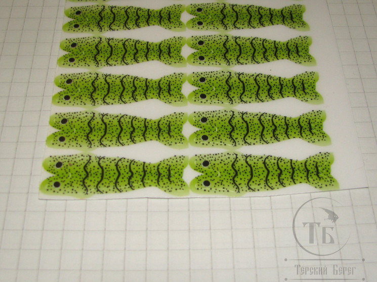 Спинки креветок Shrimp Shell Skeleton MD 12 pcs Chartreuse