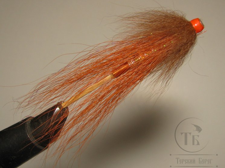 Муха лососёвая с "английским крылом" WG tube Mt. ( 62 ) D 3.0 медь 1 1/4 дюйма Fiery Brown Pahtakorva 