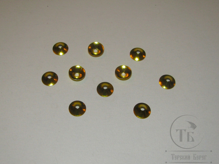 Конус ( турбо диск ) 8 мм 10 шт Metallic Yellow