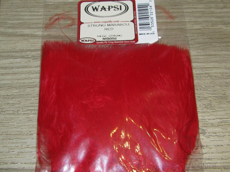 Мягкие пуховые перья Marabou Strung 1/4 OZ Red ( Metz , Wapsi )