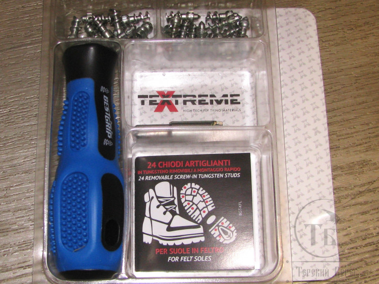Набор для шипования ботинок на войлочной подошве Kit Tungsten Studs For Felt Sole Kit 24 pcs Textreme