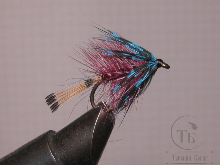 Муха мокрая Wet fly ( 5 ) Bumble Claret Wet № 8