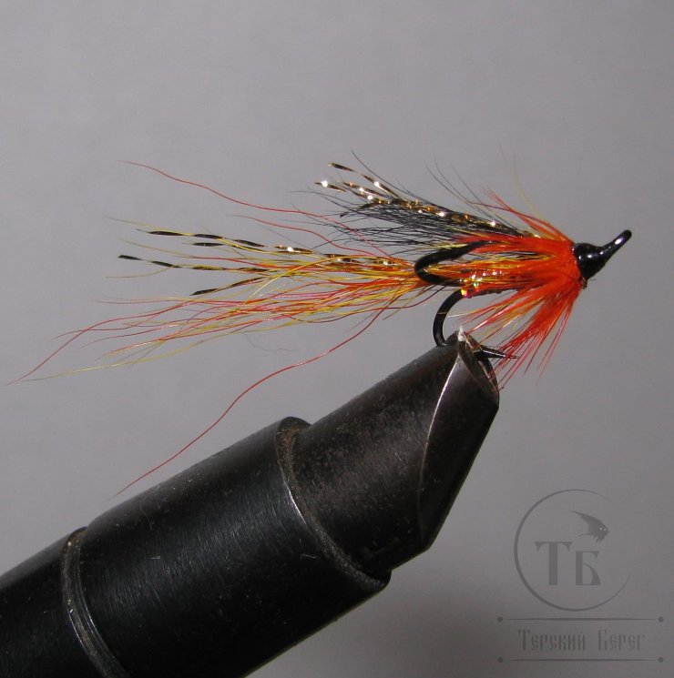Лососёвая муха Тройник ( 11 ) Ally Shrimp Cascade Partridge Black № 14 