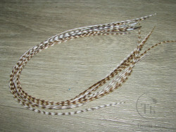 Перо Dry Fly (для сухих мух) 10 шт Grizzly Tan крючки № 14 - 16 - 18