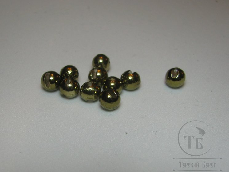 Вольфрамовый шарик с прорезью D 2,3 Metalic Olive  (10 шт)