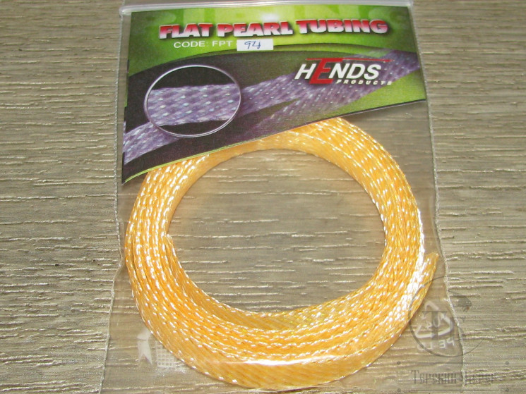 Плоская трубочка для тел мальков Flat Pearl Tubing Orange Hends