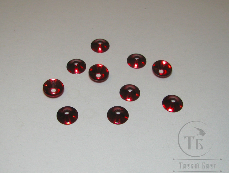 Конус ( турбо диск ) 8 мм 10 шт Metallic Red