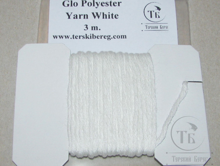 Светонакопительное волокно Glo Polyester Yarn White 3 m.