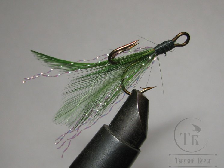  Муха на тройнике "хариус форель" ( 71 ) F. Green кр. №4