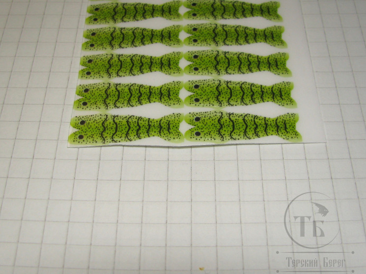 Спинки креветок Shrimp Shell Skeleton SM 16 pcs Chartreuse