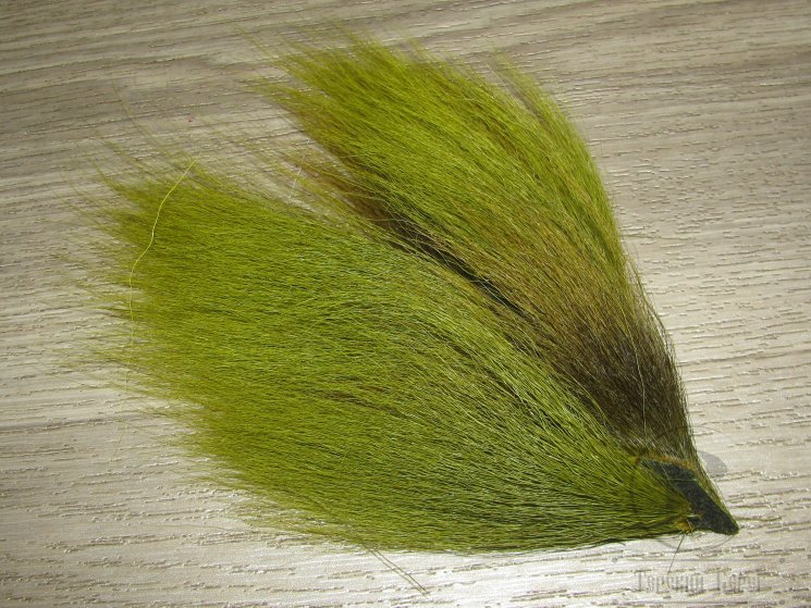 Кусок хвоста оленя оливковый Bucktail pieces Olive Wapsi / Терский Берег