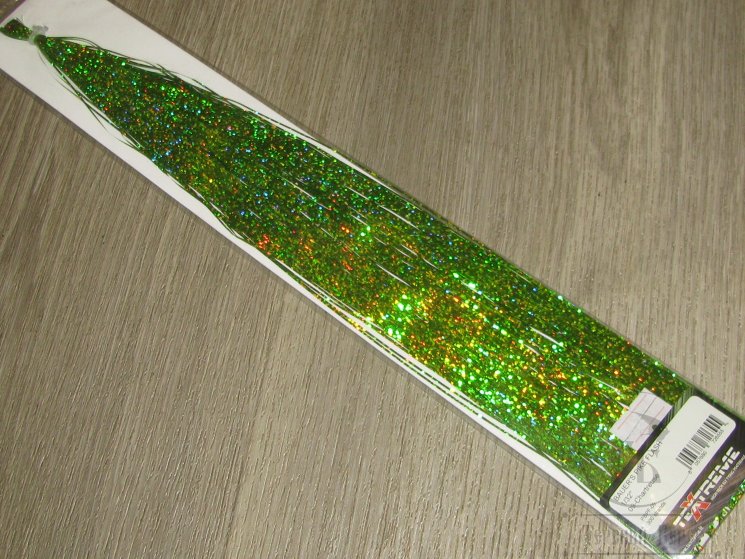 Плоский люрекс Bauer Pike Flashabow Golographic  1/32 Holo Chartreuse Textreme  36 см.