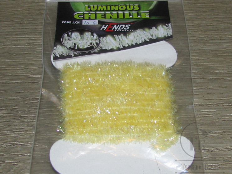 Светонакопительная синель Luminous Chenille 6 mm. 1,5 m Lt. Yellow Hends LCH 10-6