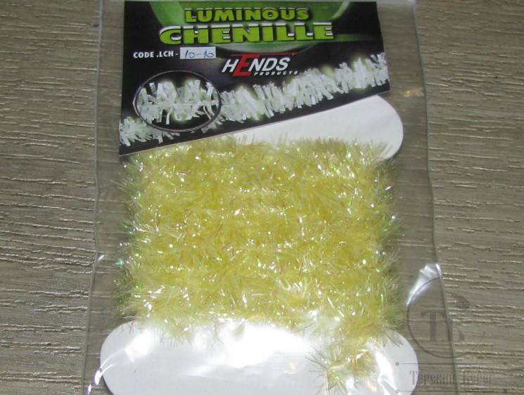 Светонакопительная синель Luminous Chenille 10 mm. 1 m Lt. Yellow Hends LCH 10-10