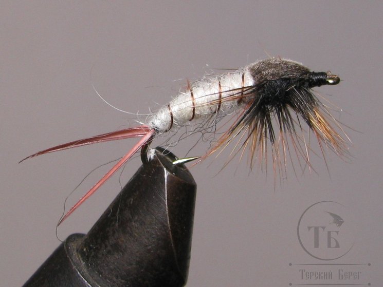 Муха нимфа Lt ( 2 ) Stone Fly Br / Wh Stim. №10