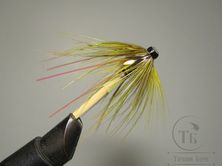 Муха лососёвая Spey Tube ( 6 ) Olive Topol пластиковая трубка 3/4 дюйма