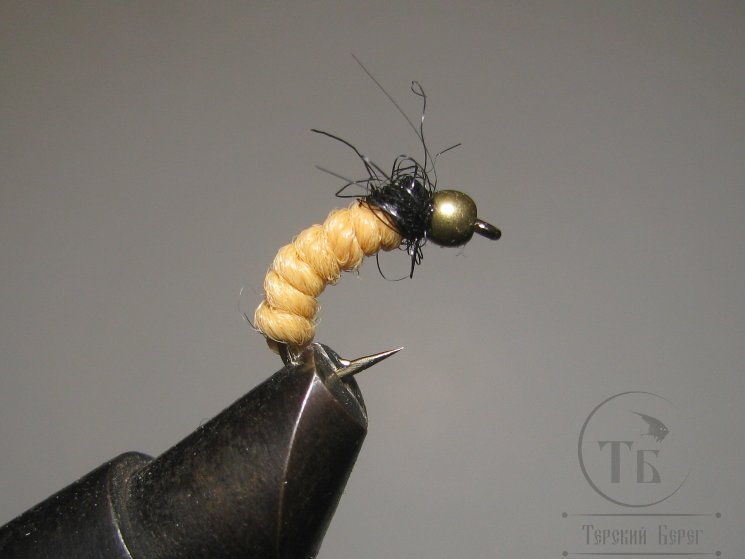 Муха нимфа Scud  ( 33 ) GH Ginger Nymph  крючок scud № 12