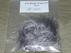 Синель Poly Hackle Gray 18 mm 5 m