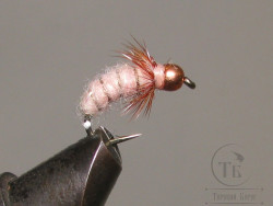 Муха нимфа Scud ( 54 ) Gold Head Pale Lavender Nymph крючок Scud № 12