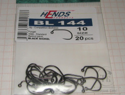 Крючок безбородый джиговый Hends Jig BL 144 № 10 ( 20 шт )