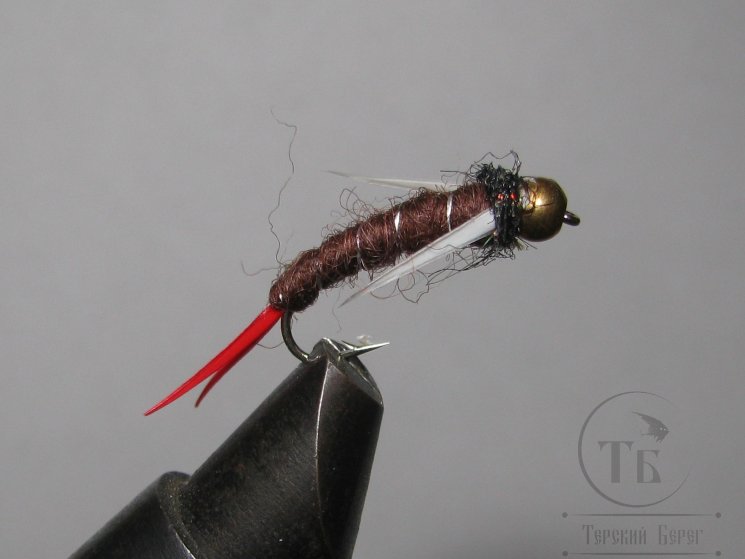 Муха нимфа Biot ( 25 ) Prince GH nymph Black / Red крючок Stim. №12